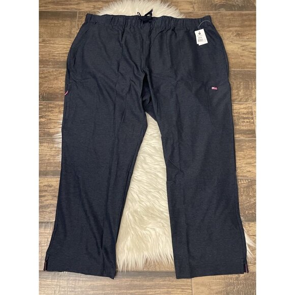 Koi Lite Stretch Petite 3X Heather Navy Momentum 749-P-133 Scrub Pants New - Picture 1 of 12